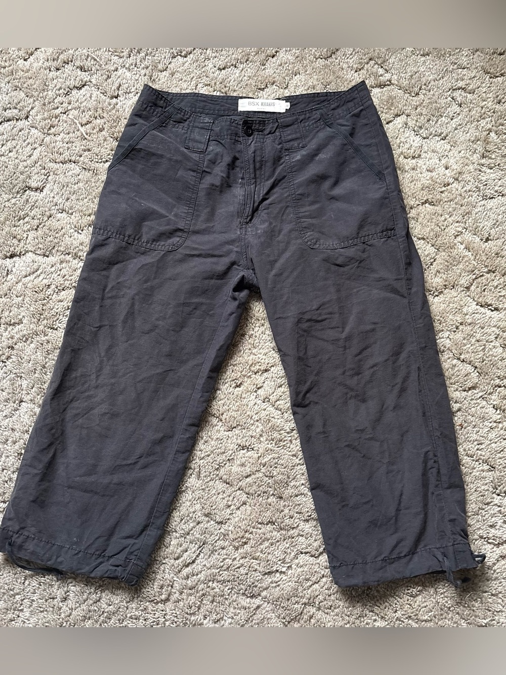 Black capri cargo Pants
